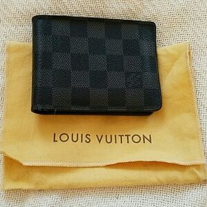 Louis Vuitton Authentic  Mens Damier Graphite Bifold wallet